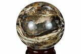 Black Opal Sphere - Madagascar #168541-1